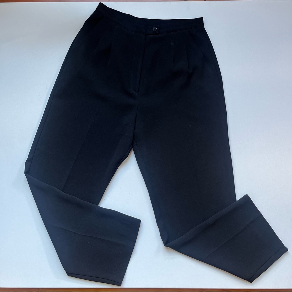 Vintage Black Pleated Trousers